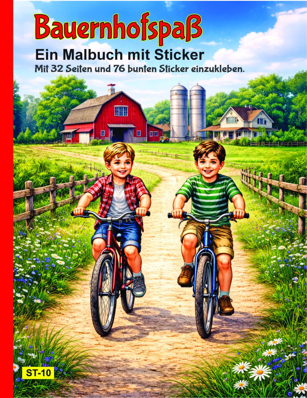Bauernhofspaß Malbücher mit Sticker ST-10